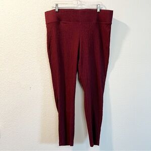 Women’s Torrid burgundy paisley patterned leggings size 2X